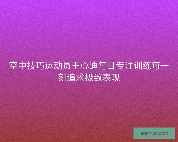 空中技巧运动员王心迪每日专注训练每一刻追求极致表现